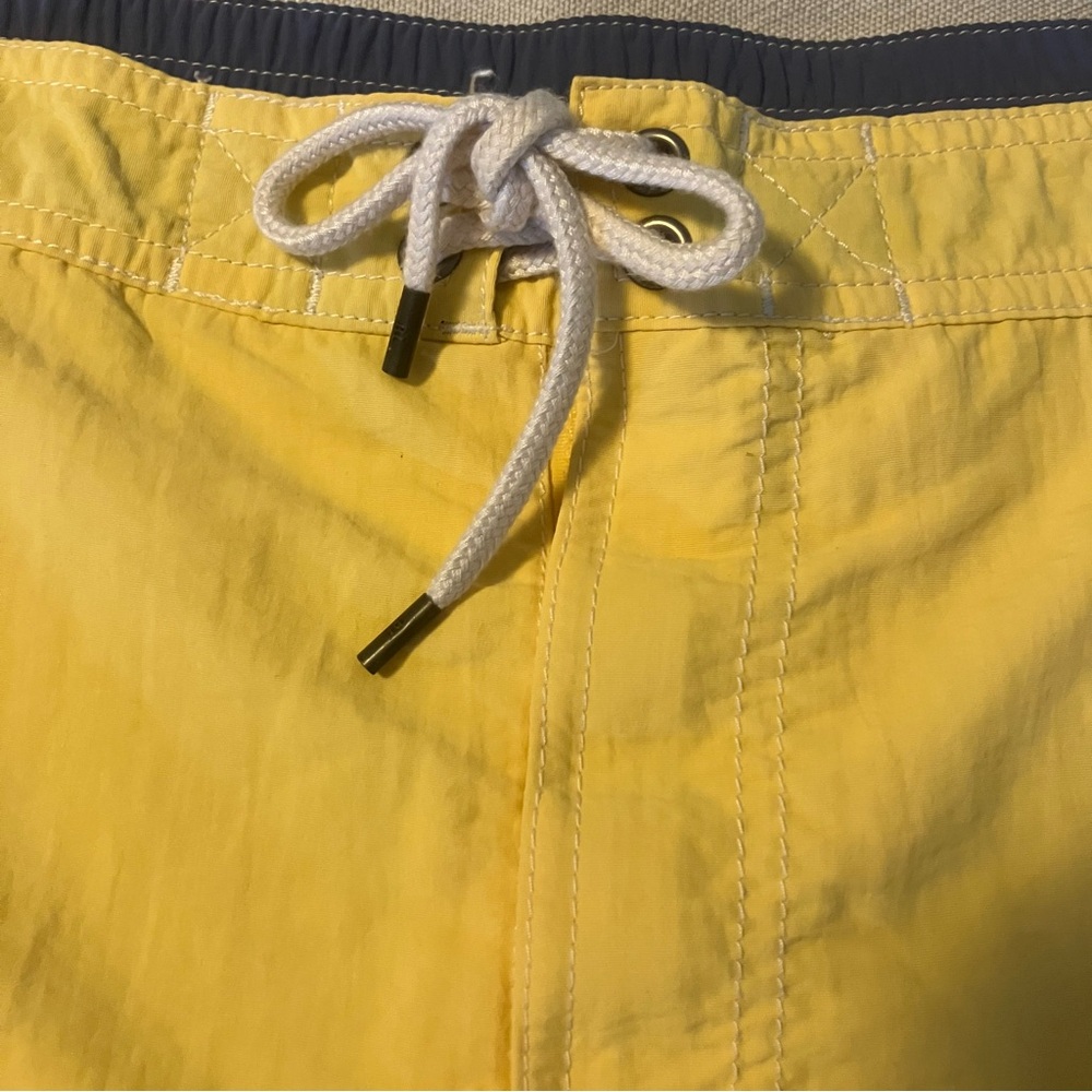 Polo Ralph Lauren swim trunks men sz Large yellow vacation beach cruise resort - Picture 2 of 9